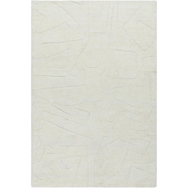 Portobello Light Gray Modern Solid Color 9 ft. x 12 ft. Area Rug