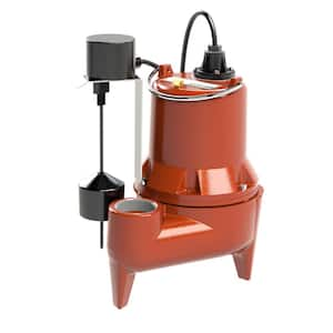 LE40-Series 4/10 HP Sewage Pump 115-Volts Vertical float, 10 ft. Cord