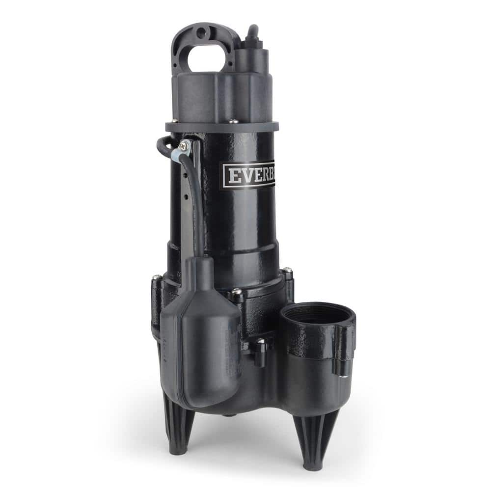 Everbilt Pre-Plumbed Sewage Basin System 1/2 HP Submersible Solids Handling 