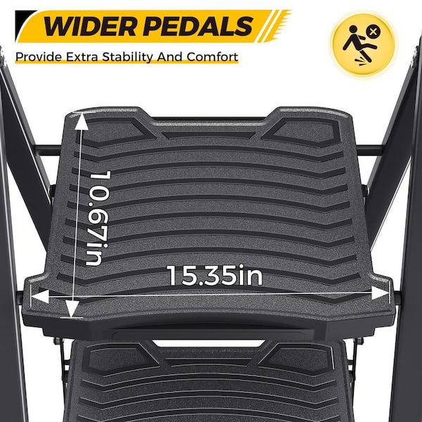 3-Step Reach Metal Lightweight Folding Step Ladder (8 ft. Reach), 800 lb. Load Capacity with Safety Lock