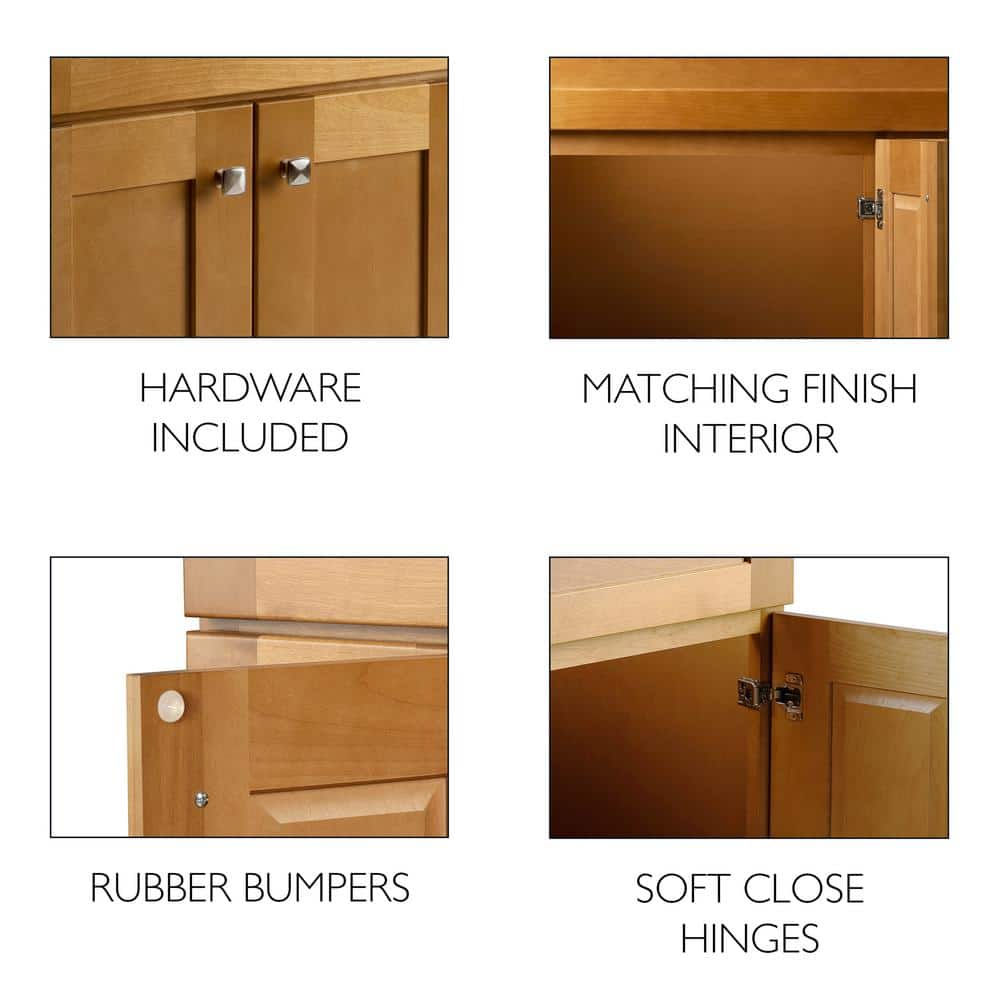 Modern Birch 24-Inch Freestanding Bathroom Vanity Cabinet