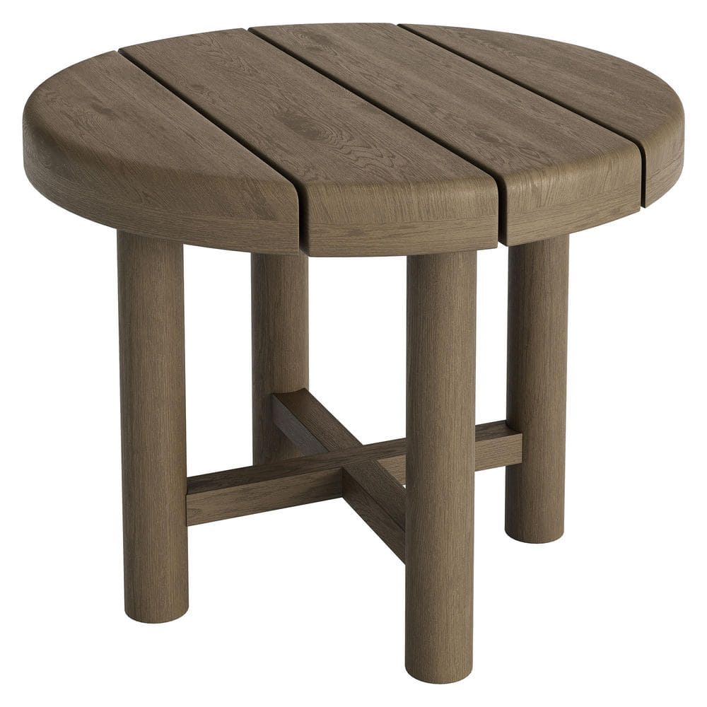 Eleni 20-Inch Outdoor Teak Wood Side Table in Weathered Gray Teak price history on PriceWatchPro