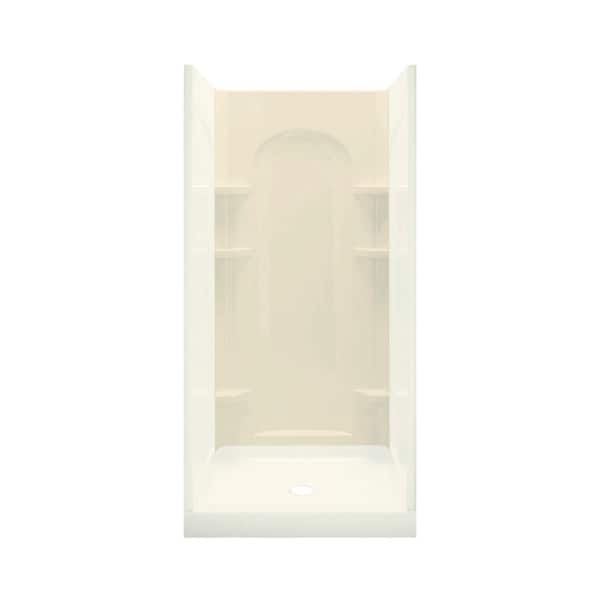 STERLING Ensemble 1-5/8 in. x 36 in. x 72-1/2 in. One Piece Direct-to-Stud Back Shower Wall in Almond