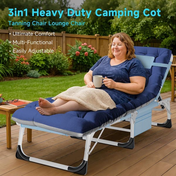 Camping Chair Lay Down Beach Lounge Chair Fauteuil Exterieur
