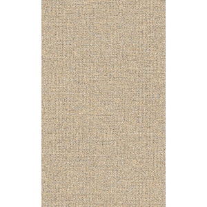 Cream/Grey Fabric-Like Printed Non-Woven Non-Pasted Textured Wallpaper 57 sq. ft.