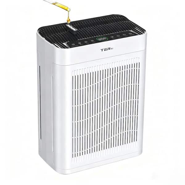 Air Purifiers for Home Large Room Up to 3000 sq. ft. with Washable Filters, H13 HEPA, Dual-Sided Air Intake, White