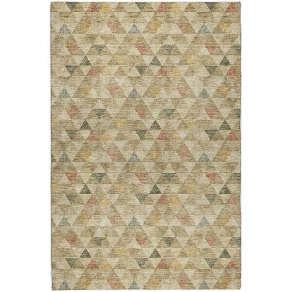 Dream Shag Premium Machine Washable Abstract ADS612 Beige 10 ft. x 14 ft. Area Rug