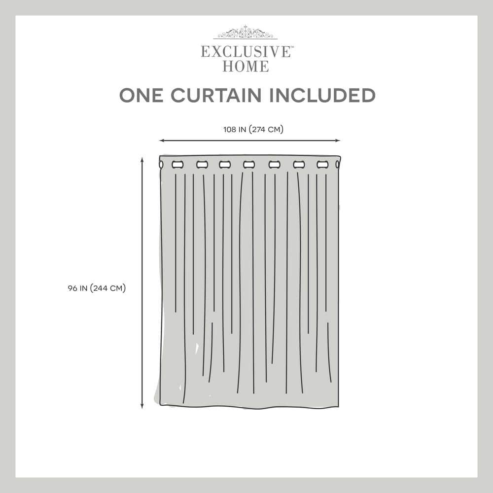 Dove Grey Polyester Light-Filtering Grommet Curtain Panel