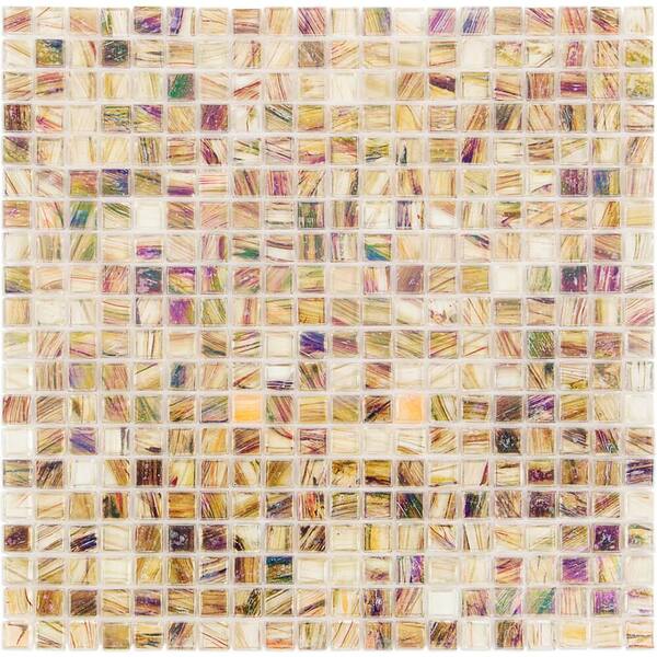 Ivy Hill Tile Breeze Organic Honey 12-3/4 in. x 12-3/4 in. Face Mounted Glass Mosaic Tile (1.15 sq. ft./Each)