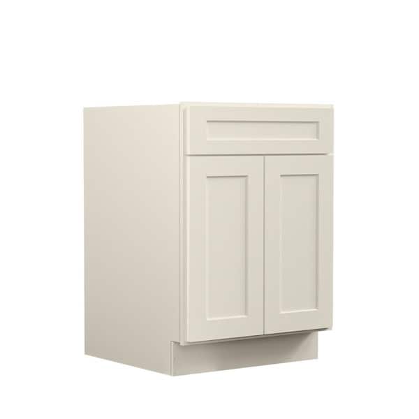 24 in. W x 24 in. D x 34.5 in. H Ready to Assemble Plywood Base Kitchen Cabinet in in Antique White