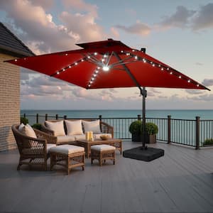 10 x 8 patio umbrella 8' x 10' RECTANGLE MARKET UMBRELLA, JOCKEY RED
