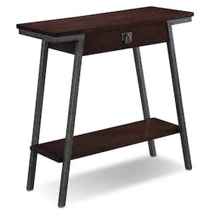 Empiria 30 in. Walnut Standard Rectangle Wood Console Table with Drawers