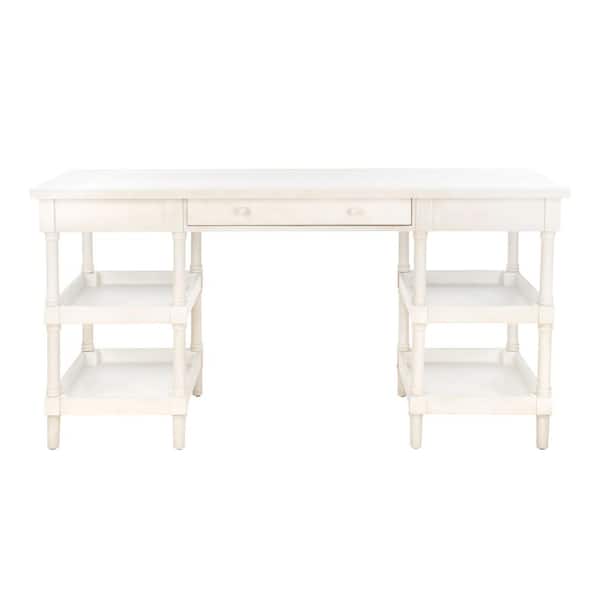 SAFAVIEH Dixon 60 in. Off-White 1-Drawer Writing Desk