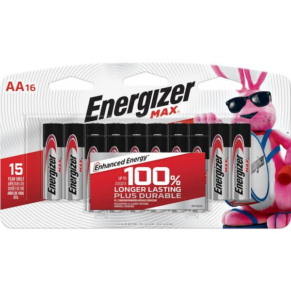 MAX AA Batteries (16-Pack), Double A Alkaline Batteries