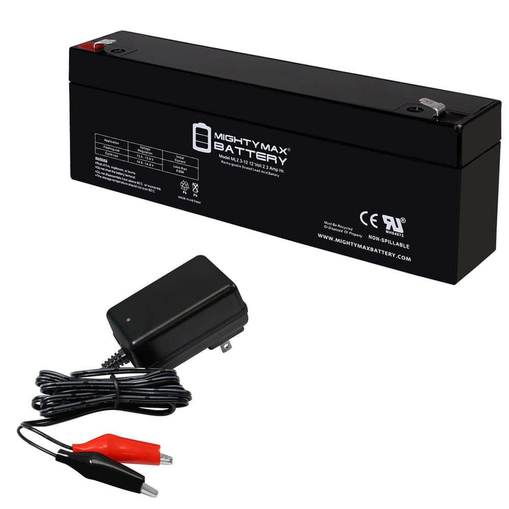 ML2.3-12 - 12 Volt 2.3 AH, F1 Terminal, Rechargeable SLA AGM Battery Includes 6V Charger price history on PriceWatchPro