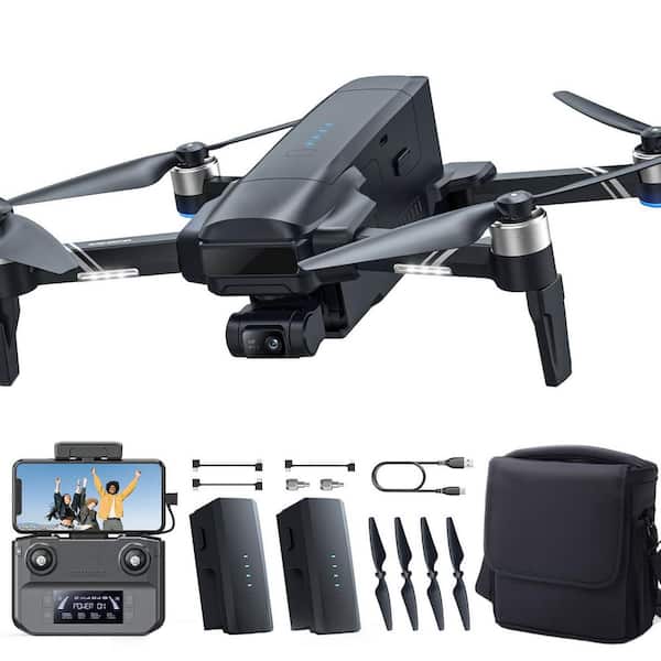 Brushless Gimbal GPS Drone with 8K Camera, 4K/30FPS Video, 48MP Photo, 80 Min Flight, Auto Return, 20000Ft Control