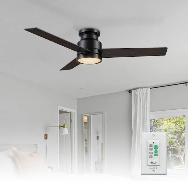 Ariccia 52 in. Color Changing Integrated LED Indoor Matte Black 5-Speed DC Ceiling Fan with Light Kit and Wall Control