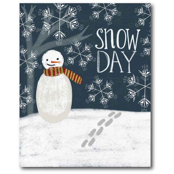 Courtside Market Snowday Snowman Gallery-Wrapped Canvas Wall Art 20 in. x 16 in.