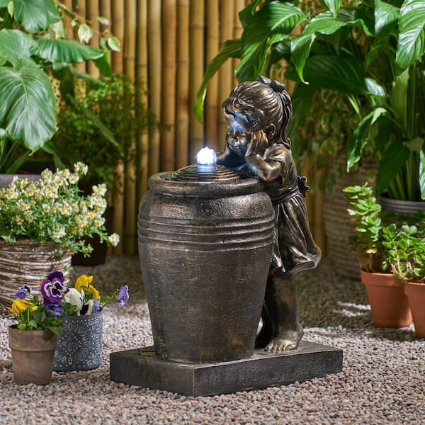 Noble House Esperanza Resin Bronze Urn Fountain