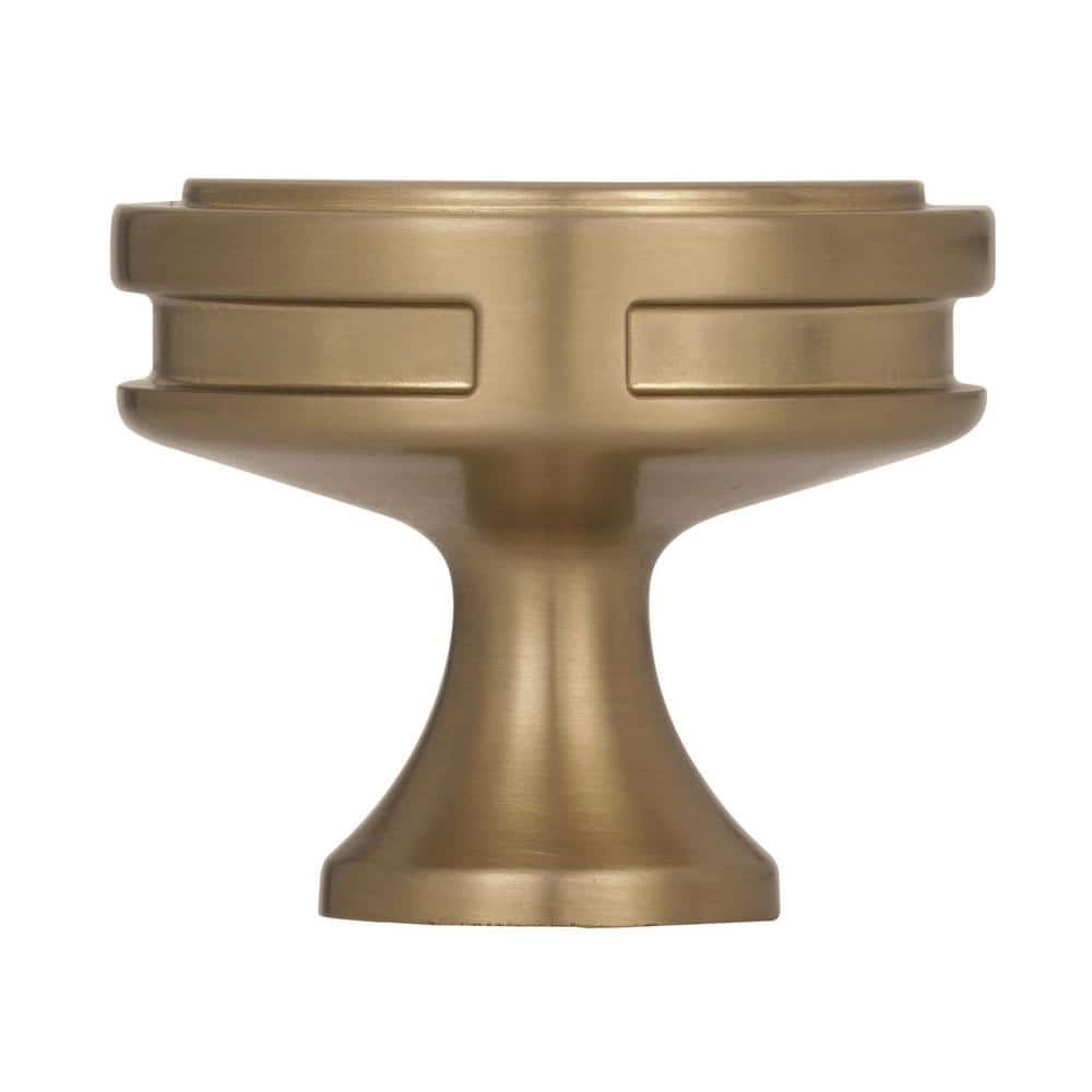 Golden Champagne Round Steel Cabinet Knob with Mounting Hardware