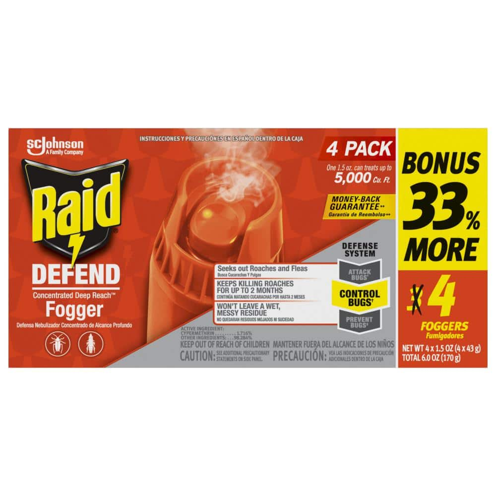 Have a question about Raid 1.5 oz. Deep Reach Insect Foggers (4-Count)? -  Pg 3 - The Home Depot