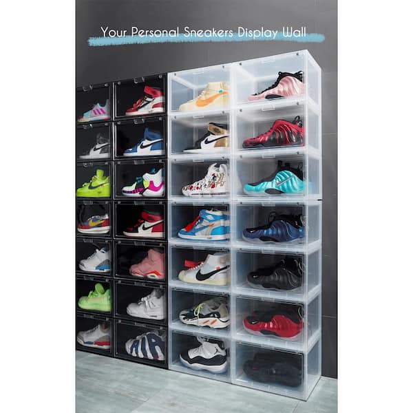 HDX 1-Pair Clear Plastic Shoe Boxes PC130704-001 - The Home Depot