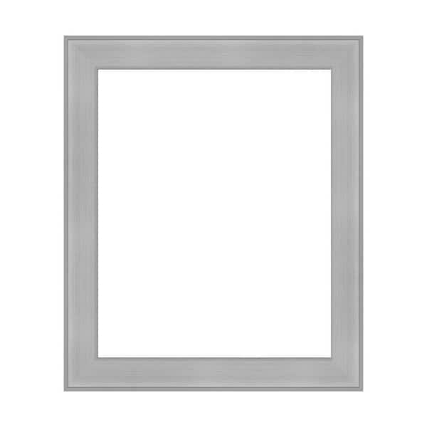 Amanti Art Mirror Makeover VistBrushed Nickel 21.25 in. W x 25.25 in. H Bathroom Mirror Frame Border Kit-Fits a 20x24 mirror