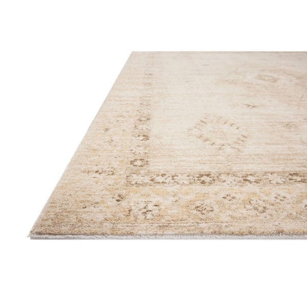 Chris Love Julia Palma Natural / Smoke 2 ft. 7 in. x 7 ft. 6 in.  Traditional Runner Rug