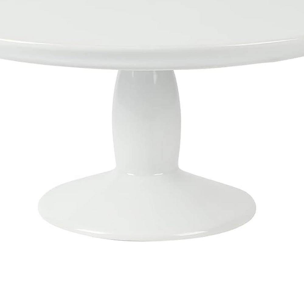 White Ceramic 12" Cake Stand with Server