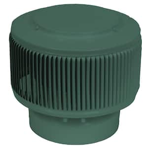 6 in. D Green Aluminum Aura PVC Vent Cap Exhaust Static Roof Vent with Adapter for Sch. 40 or Sch. 80 PVC Pipe