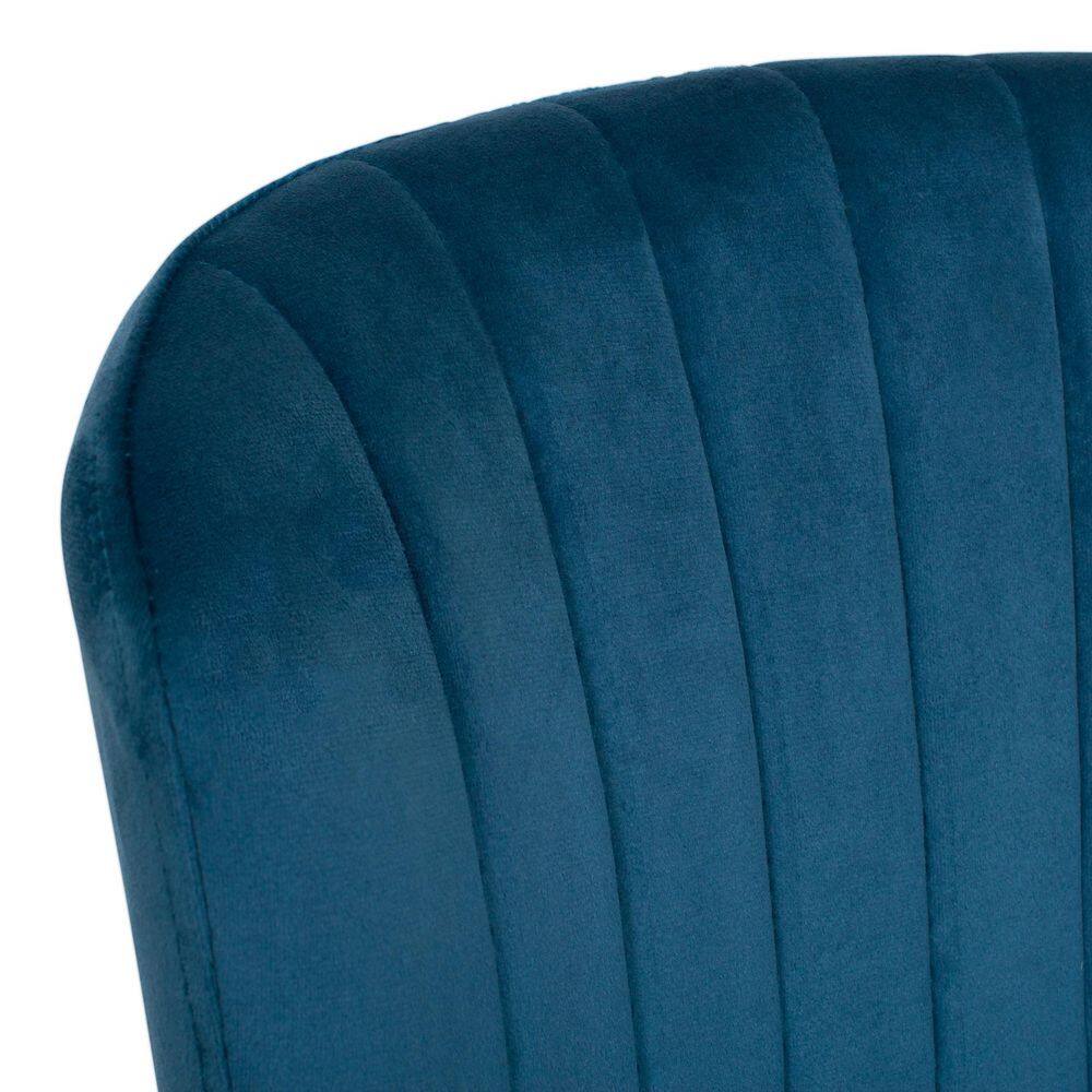 Jasper Navy Blue Velvet Counter Height Barstools, Set of 2