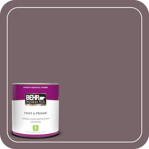 BEHR PREMIUM PLUS 1 qt. #100F-6 Plum Shade Eggshell Enamel Low Odor Interior Paint & Primer