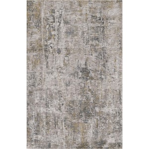 Ivy Ivory 10 ft. x 14 ft. Distressed Contemporary Area Rug