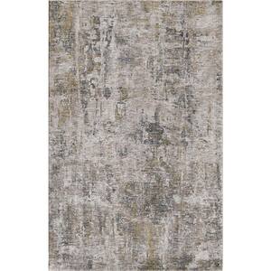 Ivy Ivory 3 ft. x 5 ft. Distressed Contemporary Area Rug