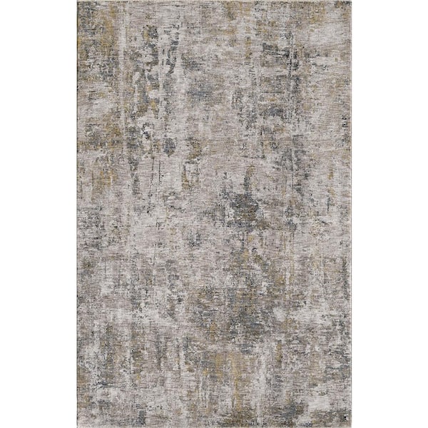 Ivy Ivory 6 ft. x 9 ft. Distressed Contemporary Area Rug