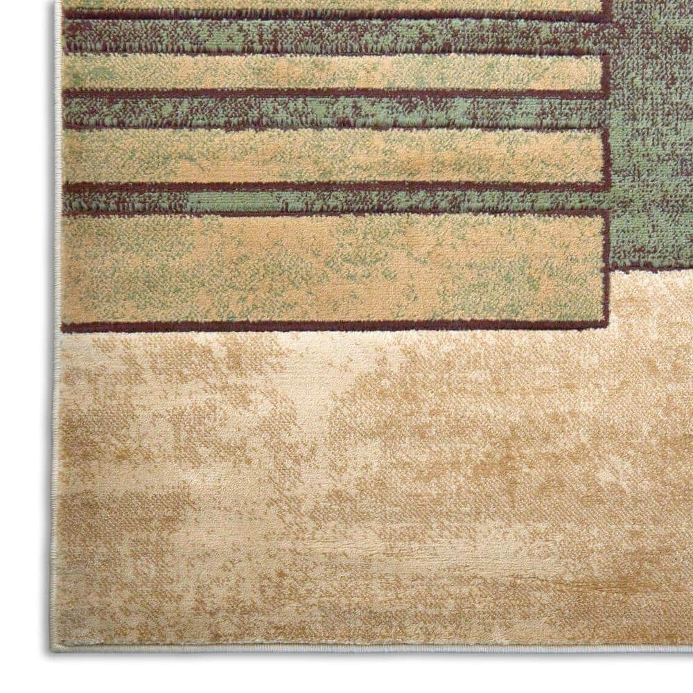 Elegant Beige Geometric Handmade Tufted Runner Rug, 22x6 in