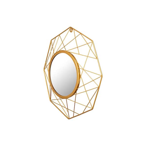 A&E Snyder 24 in. W x 3 in. H Medium Octogonal Metal Framed Wall Bathroom Vanity Mirror in Accent