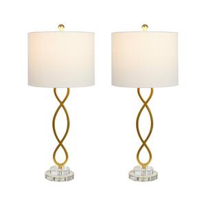 Montgomery 30 .25'' Gold/Clear Table Lamp Set (Set of 2)