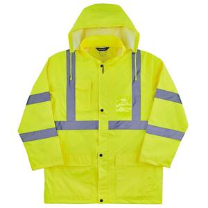 hi vis coat with hood