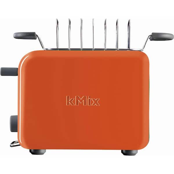 DeLonghi kMix 2-Slice Toaster with Bun Warmer in Orange-DISCONTINUED