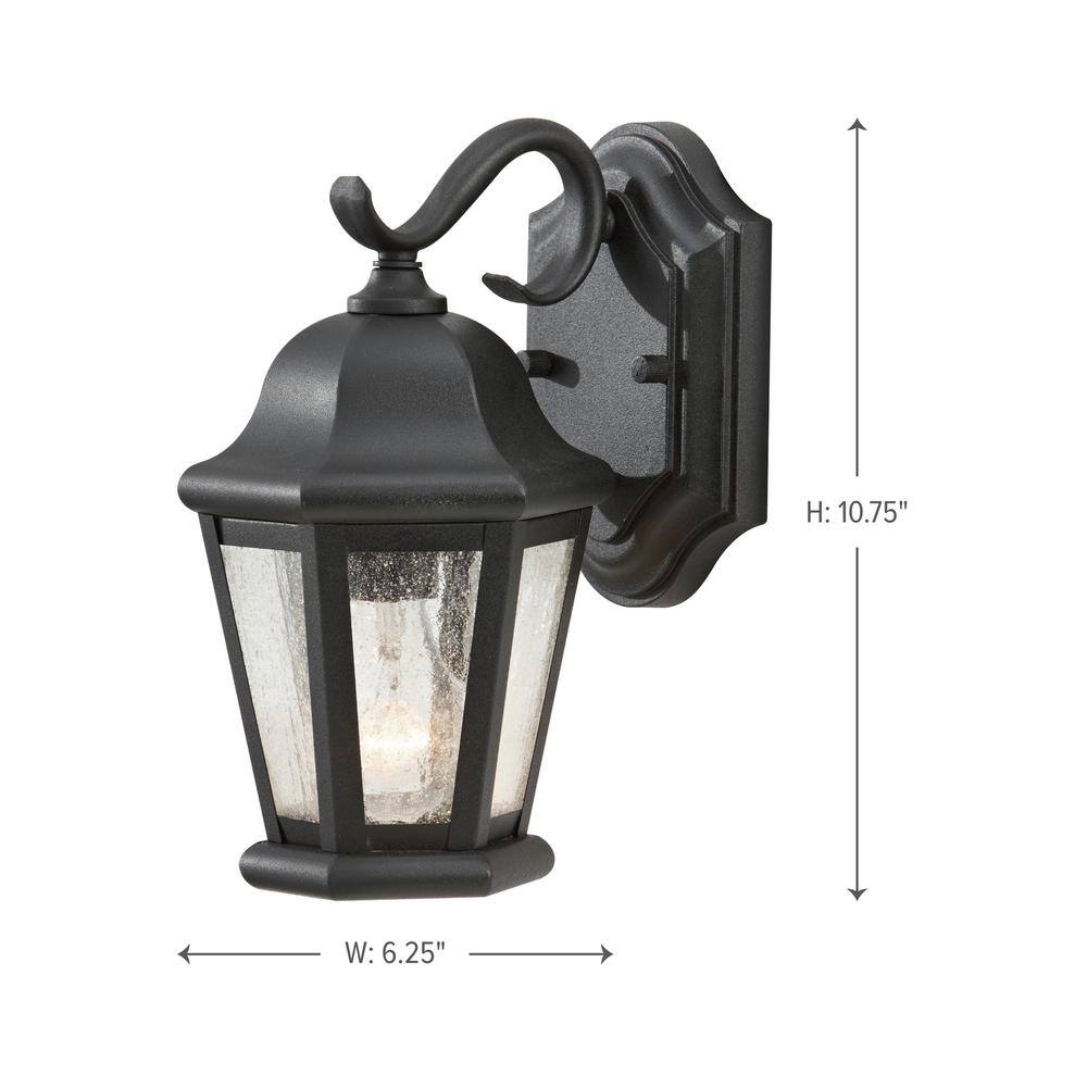 Black Dimmable Sconce with Clear Seeded Glass Shade