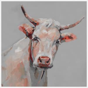 "Life Is Better With Cows" by Marmont Hill Floater Framed Canvas Animal Art Print 48 in. x 48 in.