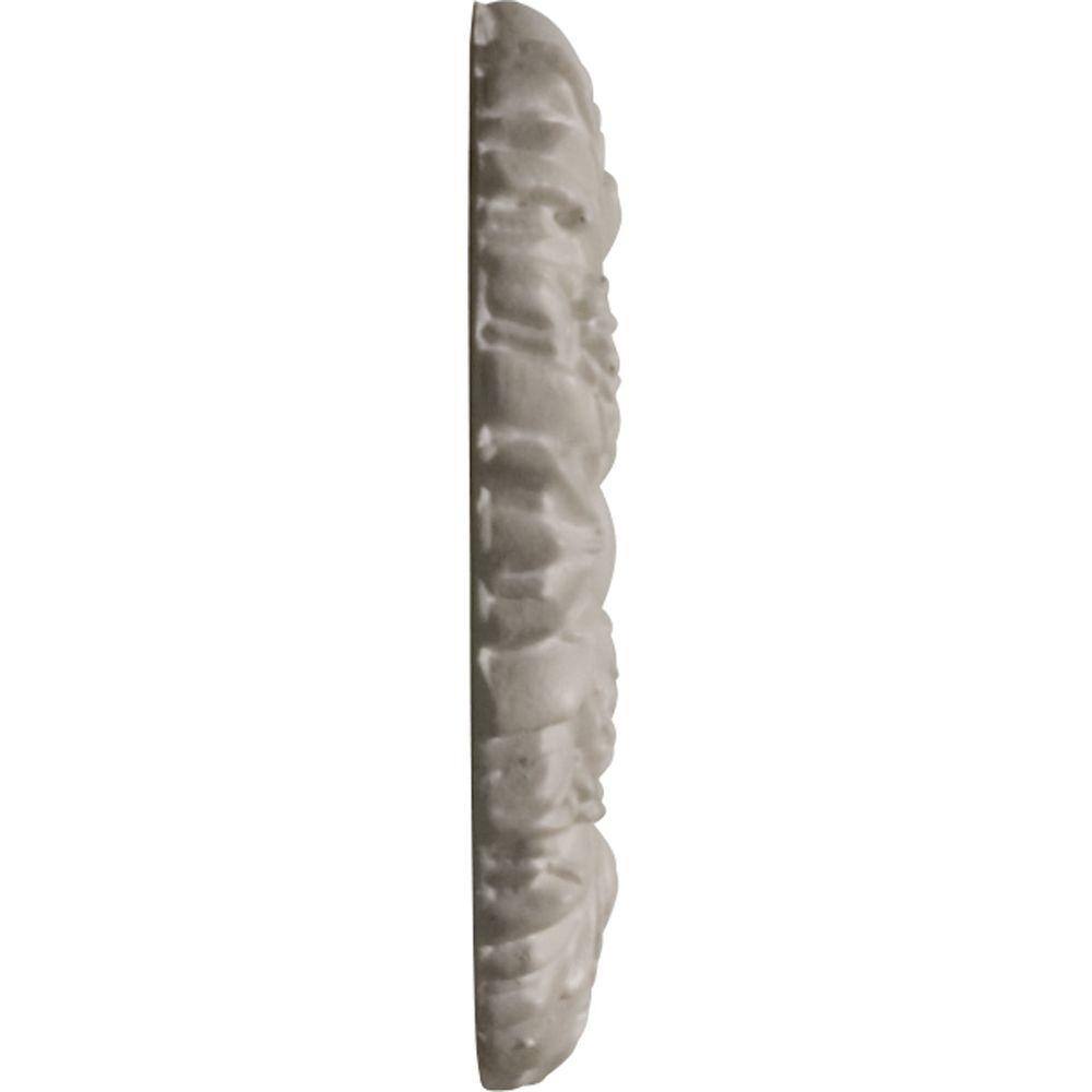 Primed Floral Round Rosette 3 7/8" Diameter