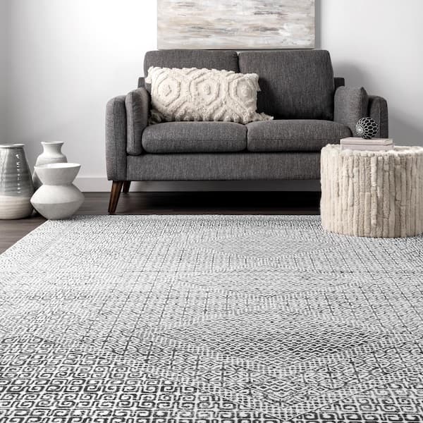 Nuloom Davidson Gray 5 Ft X 8, Washable Braided Area Rugs