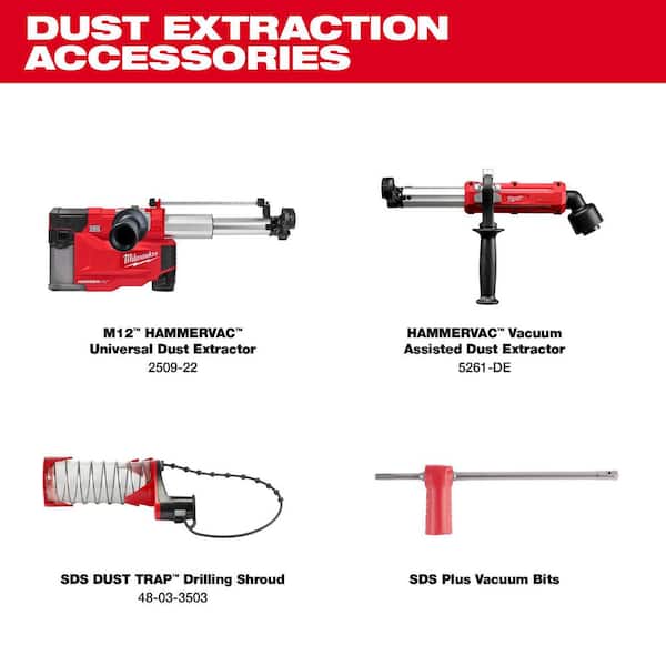 Milwaukee M18 18V Lithium-Ion Brushless Cordless 1 in. SDS-Plus D-Handle Rotary Hammer w/Rocket Tower Light & (2) 6.0Ah Batteries