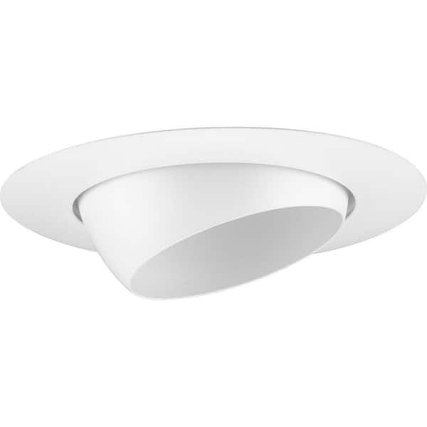 6 in. PAR30 Satin White Eyeball Trim Round Recessed Light for 6 in. Housing, 1 Pack