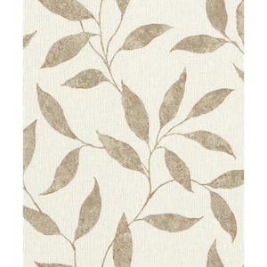 Amble Cream Vine Expanded Vinyl Non-Pasted Wallpaper Roll