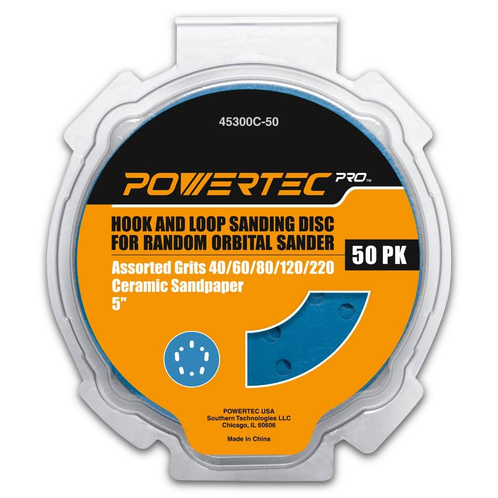 5 in. Sanding Discs Hook and Loop, 40/60/80/120/220 Grits, Ceramic Orbital Sander Sandpaper (50-Pack) price history on PriceWatchPro