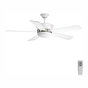 Harranvale 54 in. Indoor Integrated LED White Global Ceiling Fan with Remote for Living Room and Bedroom
