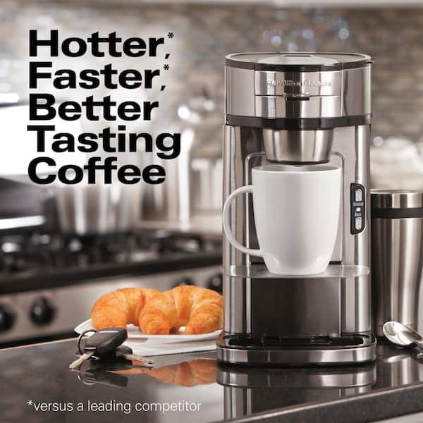  Hamilton Beach Single Serve Scoop Coffee Maker, 14oz, Stainless  Steel (49981) (Discontinued) : Home & Kitchen